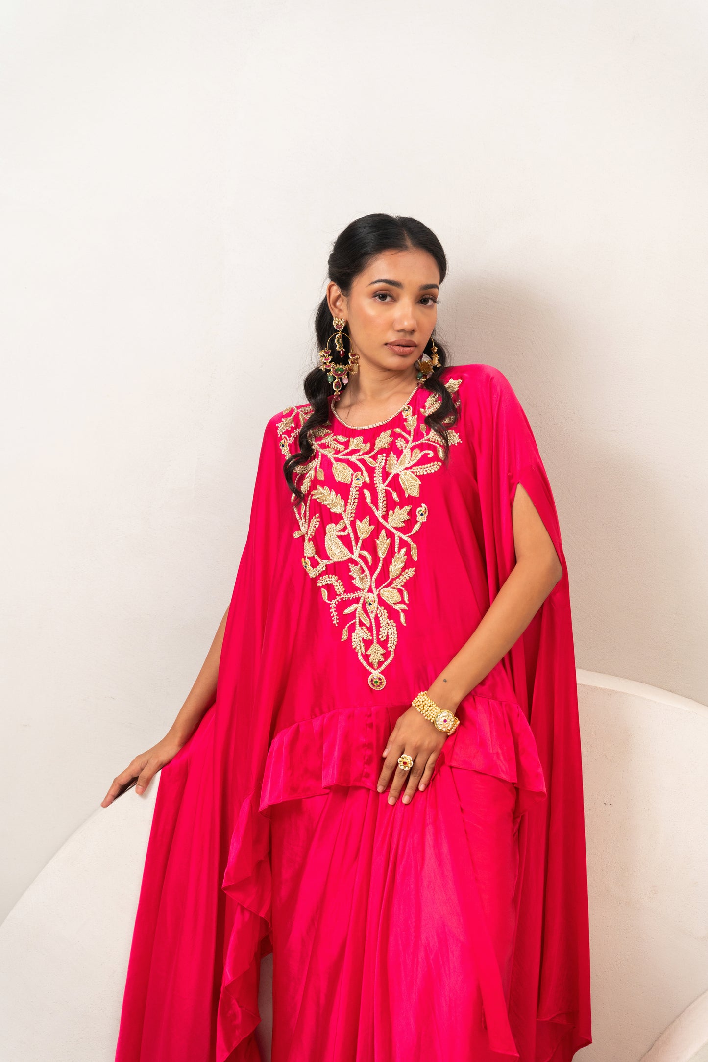 Pink kaftan set