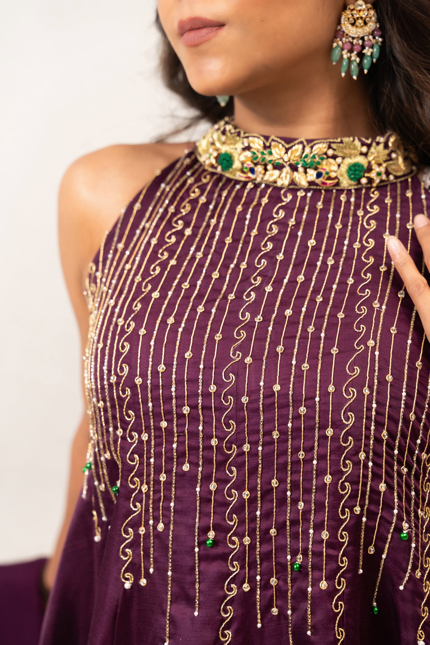 purple Anarkali set