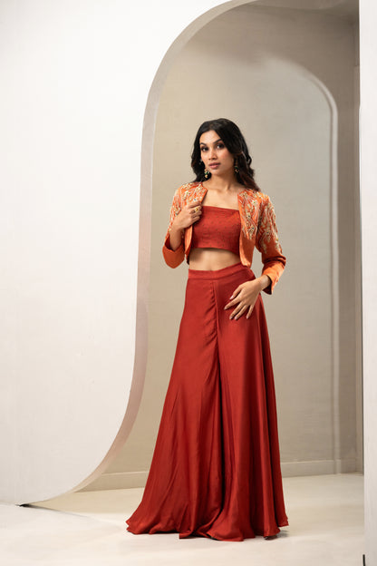 Peach Jacket Set