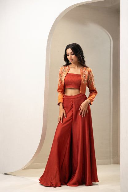 Peach Jacket Set