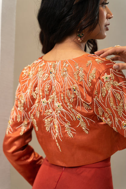 Peach Jacket Set