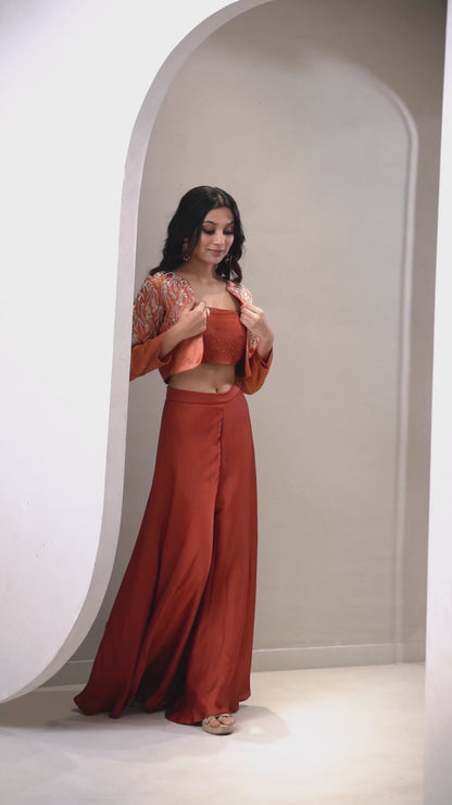 Peach Jacket Set